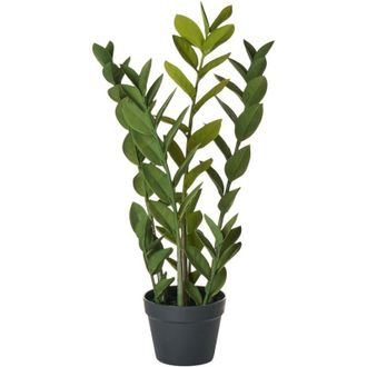 Beliani Beliani - Planta Artificial En Maceta De Material Sint&eacute;tico Verde Y Negro 76 Cm Accesorio Decorativo Para Interiores Zamiifolia