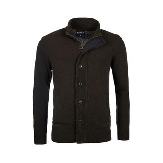 Barbour Patch Zip Thru Sweater - Heren - Vesten - Groen - XL - Wol - Truien & Vesten