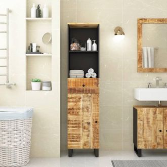 vidaXL Mueble De Ba&ntilde;o Madera Maciza De Mango 38x33x160 Cm Vidaxl