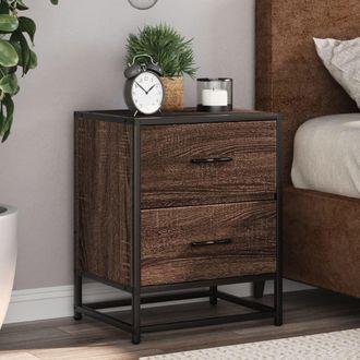Berkfield Home Bedside Cabinets 2 pcs Brown Oak 40x31x50 cm Engineered Wood | Size: 40 x 31 x 50 cm