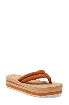 Sanuk Yoga Platform Flip Flop in Roasted Pecan at Nordstrom, Size 11