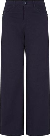 Emporio Armani Rechte Broek - Dames - Straight fit broeken - Blauw - W25 - Katoen - Broeken