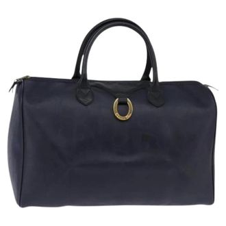 Dior Pre-owned Handbags, female, Blue, Size: ONE SIZE Pre-owned Vintage Boston Bag
