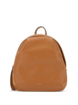 Gianni Chiarini Emanuela pleated-detail leather backpack - Brown