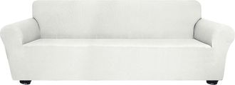 OEM Funda El&aacute;stica Para Sof&aacute; De 4 Plazas, Fabricada En Spandex Suave Y Antideslizante, Lavable, Ideal Para Salones, Ni&ntilde;os Y Mascotas (blanco)