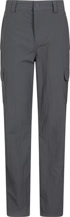 Mountain Warehouse Explore Mens Cargo Trousers - Long Length, UPF 50+, Multiple Pockets Pants - for Spring Summer, Walking, Hiking, Outdoors & Trekking Grey (Long Length