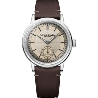 Raymond Weil Millesime Mens Brown Watch 2930-STC-11001 Leather - One Size