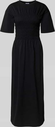 Jake*s Casual Midikleid mit Smok-Details in Black, Gr&ouml;&szlig;e XXL