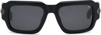 Philipp Plein Empire Zonnebrillen - Heren - Zonnebrillen - Zwart - ONE Size - Accessoires