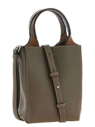 Tod's Womens T Timeless Mini Bag Green Calfskin Leather