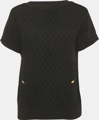 Carolina Herrera Black Diamond Knit Top
