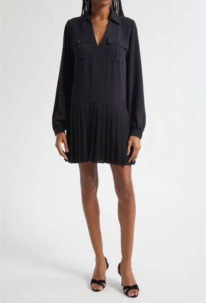 Ramy Brook Mercedes Long Sleeve Minidress In Black