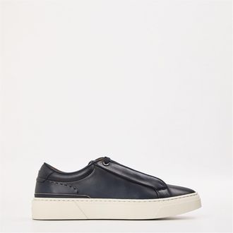 HUGO BOSS Mens Gary Tenn Buhoody Low Top Lace-Up Trainers in Blue - Size UK 11