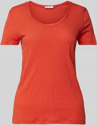 Marc O'Polo Shaped Fit T-Shirt aus reiner Baumwolle in Orange, Größe XXL