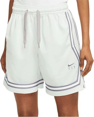 Nike Womens Nike Fly Crossover Basketball Shorts White Dri-Fit Drawstring KFC543