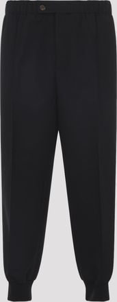 Lanvin Mens Black Virgin Wool Track Pants - Size EU 50 (Mens)