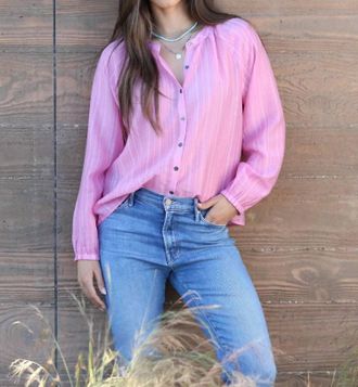 Dylan Gigi Button-Down Blouse In Pink
