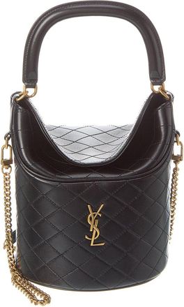 Saint Laurent Gaby Leather Bucket Bag