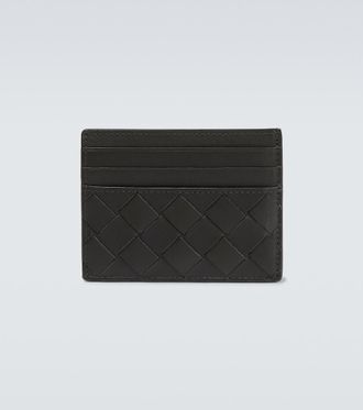 ■BOTTEGA VENETA■ Cassette 7 Slot Zip Up Card Holder Black Bottega Veneta Black Crocodile Leather Business Card Holder