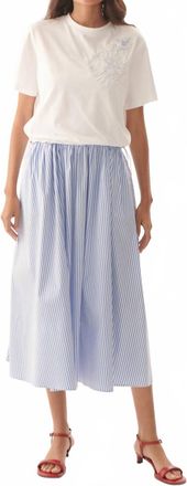Exquise Kaylee K Dress In White/blue