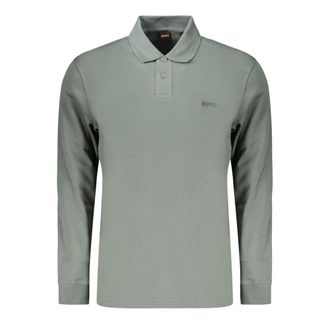 HUGO BOSS Green Cotton Mens Polo Mens Shirt