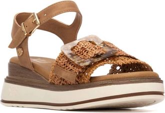 Xti Womens Ankle Strap Sandals In Camel