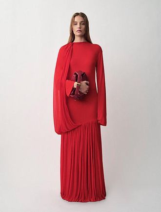 Calvin Klein Vestido De Noche Drapeado Sara