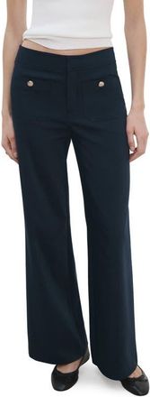 Mango Flare Leg Pants in Navy at Nordstrom, Size 10