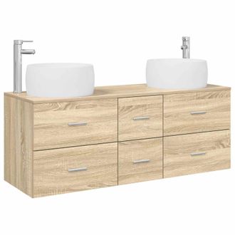 vidaXL Juego De Muebles De Ba&ntilde;o 3 Uds. Roble Sonoma Vidaxl