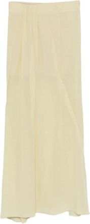 Alysi Mano Sale Zijde Lange Rok - Dames - Maxi Rokken - Geel - S - Rokken