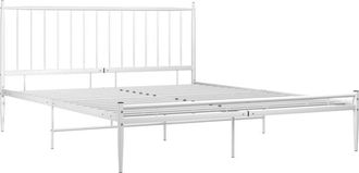 vidaXL Estructura de cama sin colchón metal blanco 200x200 cm Vidaxl