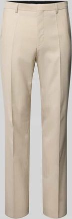 HUGO BOSS Slim Fit Anzughose mit Bundfalten Modell Hesten in Sand, Größe 98