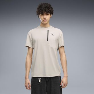 Puma T-shirt con taschino PUMATECH da uomo, Abbigliamento, Beige, XXL