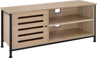 TecTake Mueble bajo para televisor 110x41,5x50,5cm, madera industrial clara