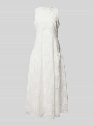 IVY OAK Maxikleid mit Lochstickerei Modell MARCA ROSE in Weiss, Größe 34