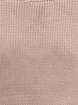 Alaia Womens Chunky Knit Sweater Sable Cotton