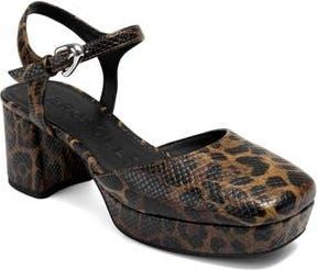 Aerosoles Senna Ankle Strap Platform Pump in Jaguar Print at Nordstrom Rack, Size 5.5