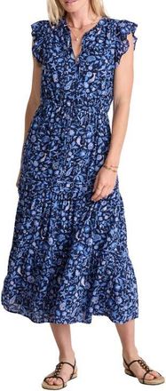 Vineyard Vines Floral Print Maxi Dress in Camila Navy/Lavender at Nordstrom, Size X-Large