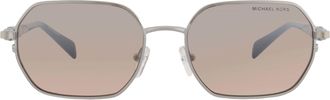 Michael Kors Saint Martin Khaki Silver Gradient Geometric Ladies Sunglasses MK1165 18933D 57