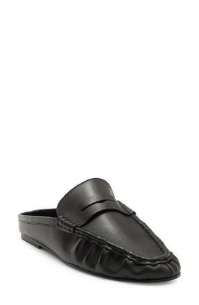 Steve Madden Rafe Loafer Mule in Black Leather at Nordstrom, Size 8.5