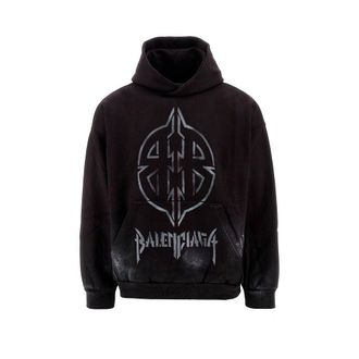 Balenciaga Metal BB Stencil Medium Fit hoodie Man XS
