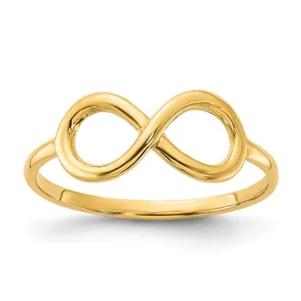 Diamond2Deal 14k Yellow Gold Polished Infinity Ring