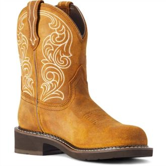 Ariat Womens Fatbaby Heritage Wp Western Boots In Ginger Spice
