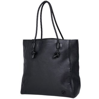 Gucci Black Leather Tote Bag (Pre-Owned)