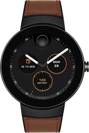 Movado Unisexs Connect Black Dial Watch