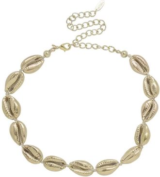 Ettika Womens Cowrie Shell Necklace In Gold