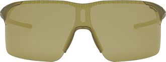 Tag Heuer Vingt Sept 132mm Mirrored Mask Sunglasses in Matte Yellow /Brown Mirror at Nordstrom