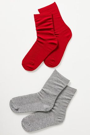 Anthropologie Ribbed Trouser Socks, Set of 2