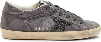 Golden Goose Super-star Glittered Suede Sneakers - Grey - 38 (IT38 / UK5)