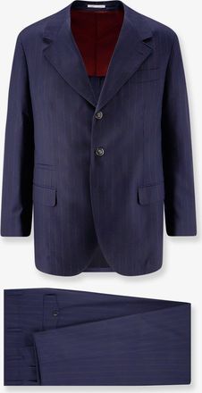Brunello Cucinelli Abito in lana vergine con motivo gessato - BRUNELLO CUCINELLI - gender_Man